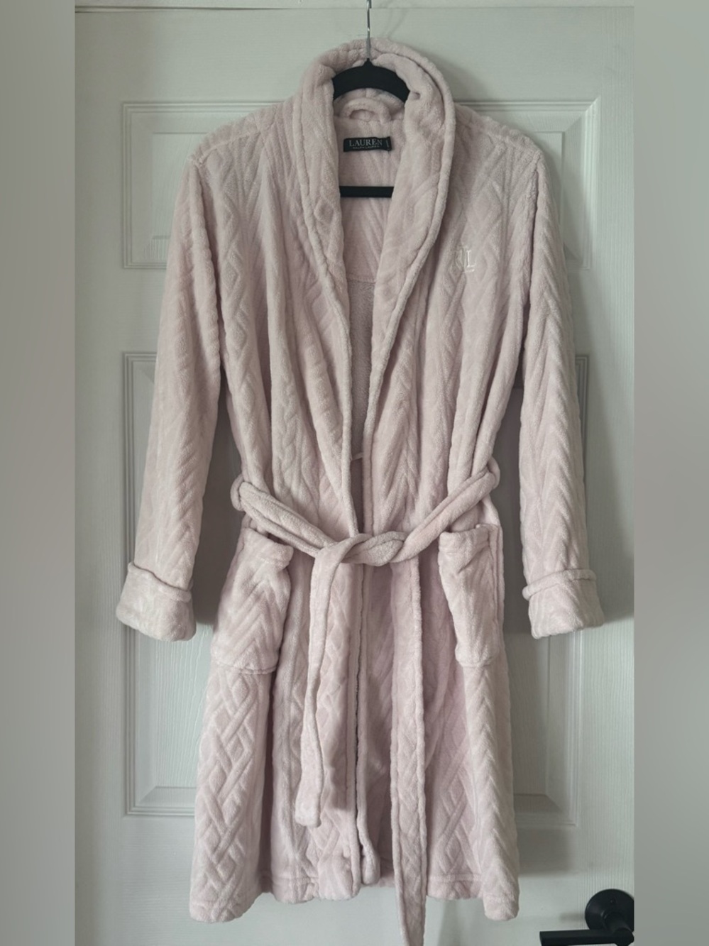 Ralph Lauren Plush Robe in Light Pink